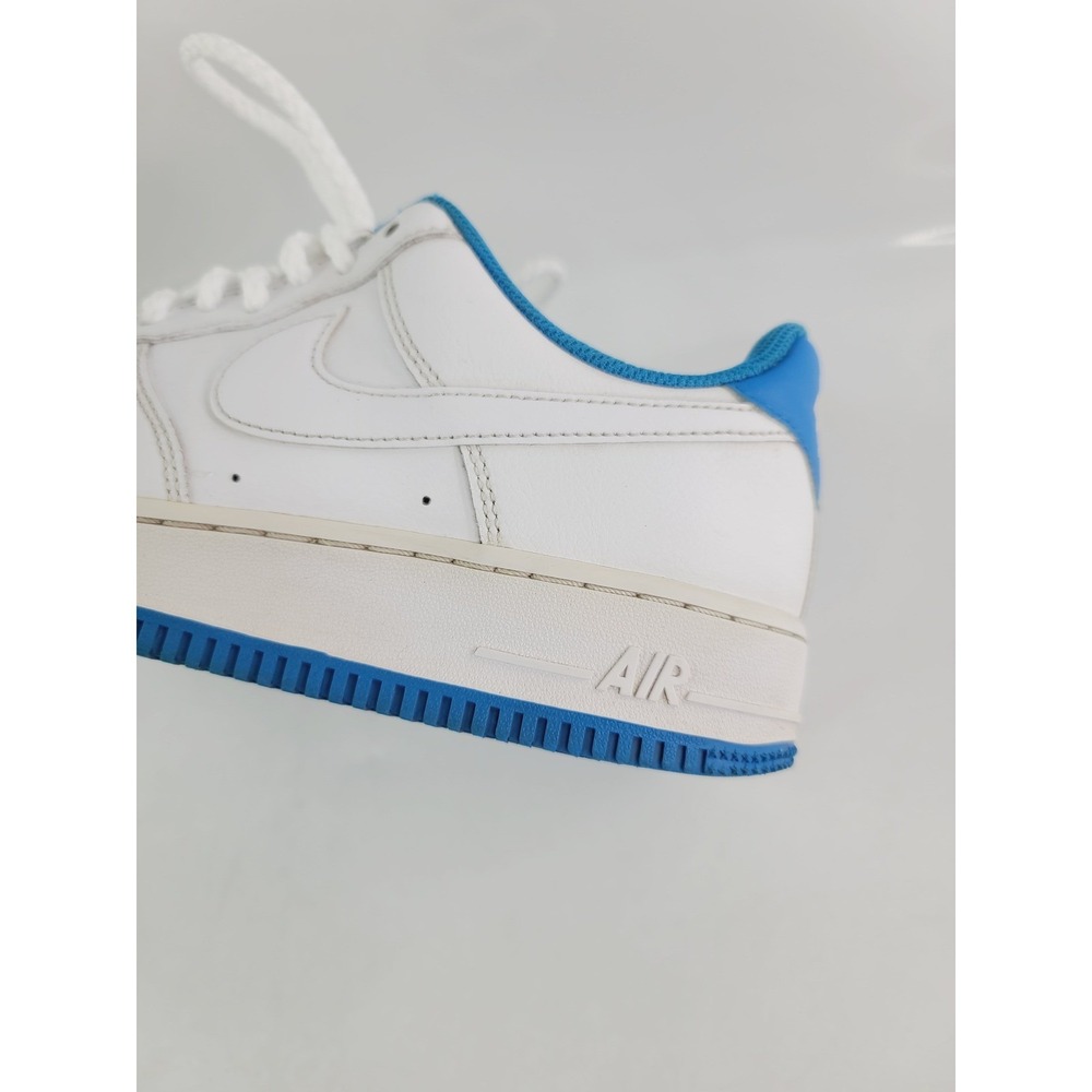 Nike Air Force 1 Leather Casual Sneakers Men's Size 8 White/Blue - Picture 8 of 11